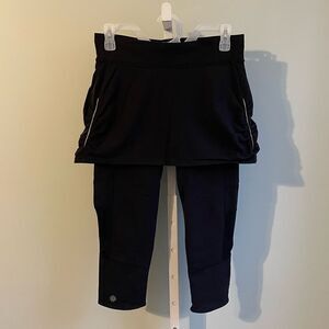 Athleta Black Skirt Leggings Skeggings Athletic Wear